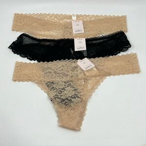 Auden panties ladies lace thong lot- 3 pairs Size Medium (8-10)